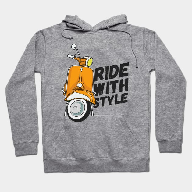 Ride with style motorbike Hoodie by Mako Design 